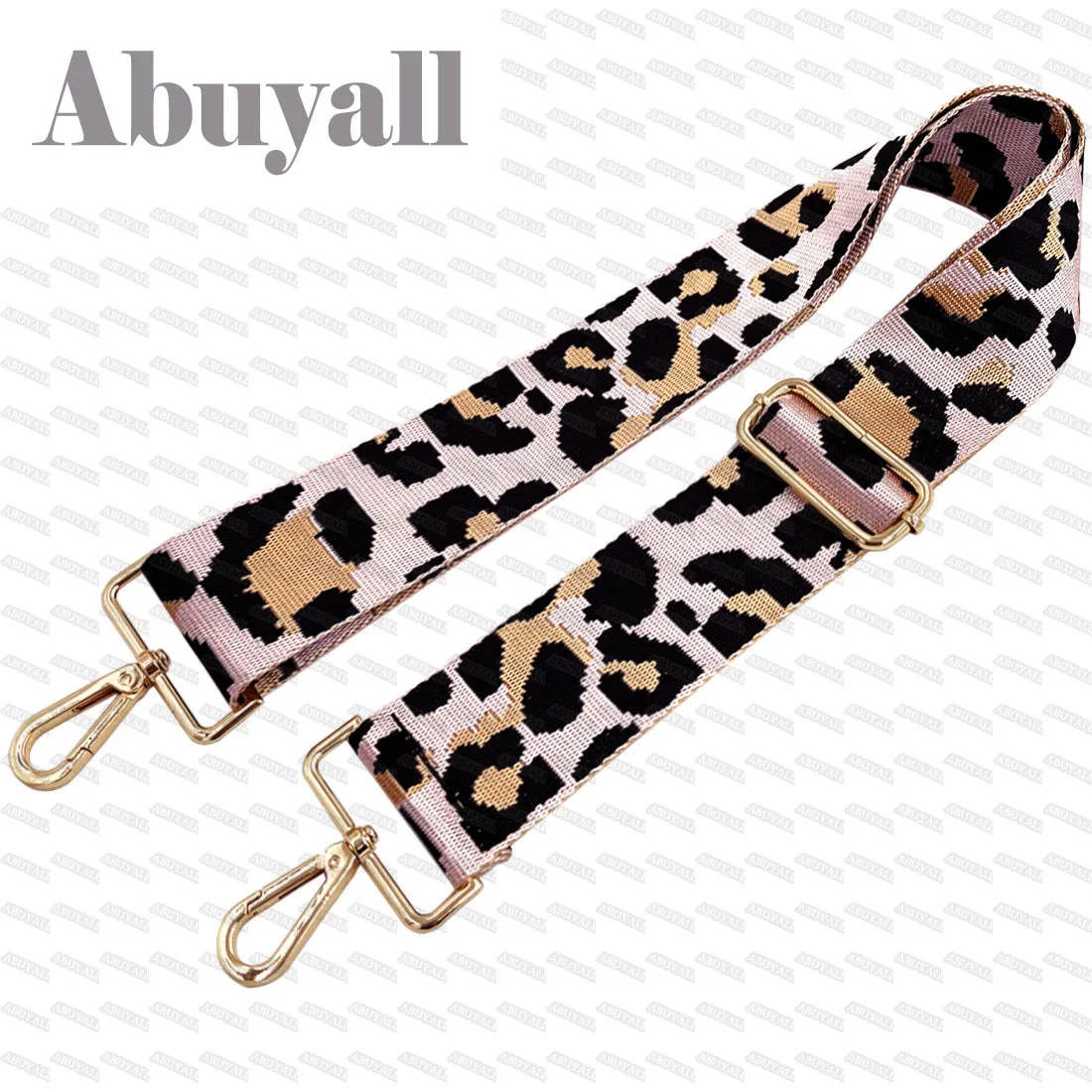 

Abuyall Bag Strap for Crossbody Wide Leopard Print Purse Handbag Accessories Long Adjustable Gold Hardward Clip On Wallet DIY