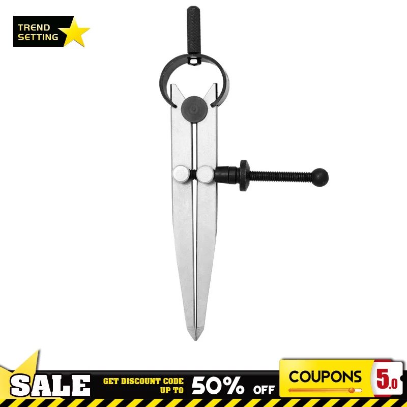 

Quick Adjustment Lockable Steel Divider Wing Leather Compass Spacing Gauge Drawing Wire Edge Holder Measuring Tool