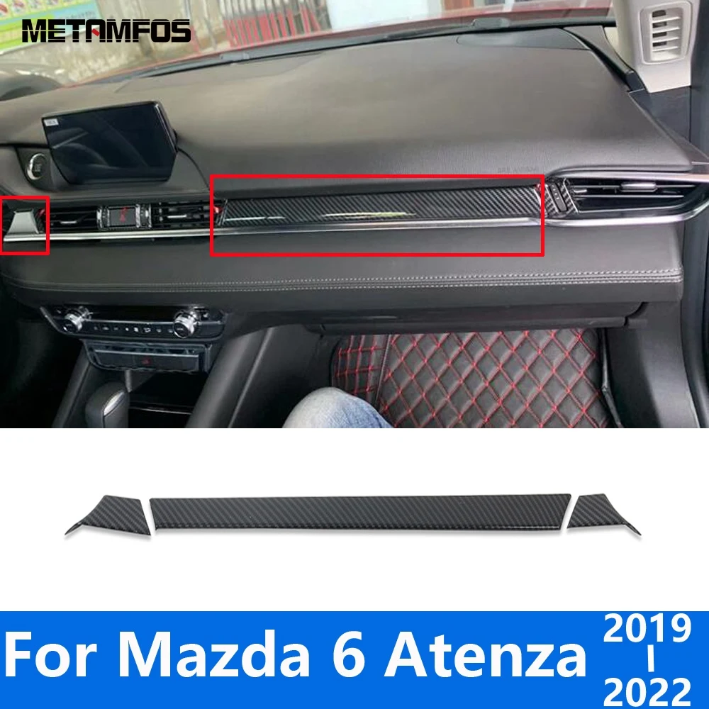 

Центральная консоль лента для приборной панели обшивка для Mazda 6 M6 Atenza 2019 2020 2021 рамка из углеродного волокна стикер автомобильные аксессуары
