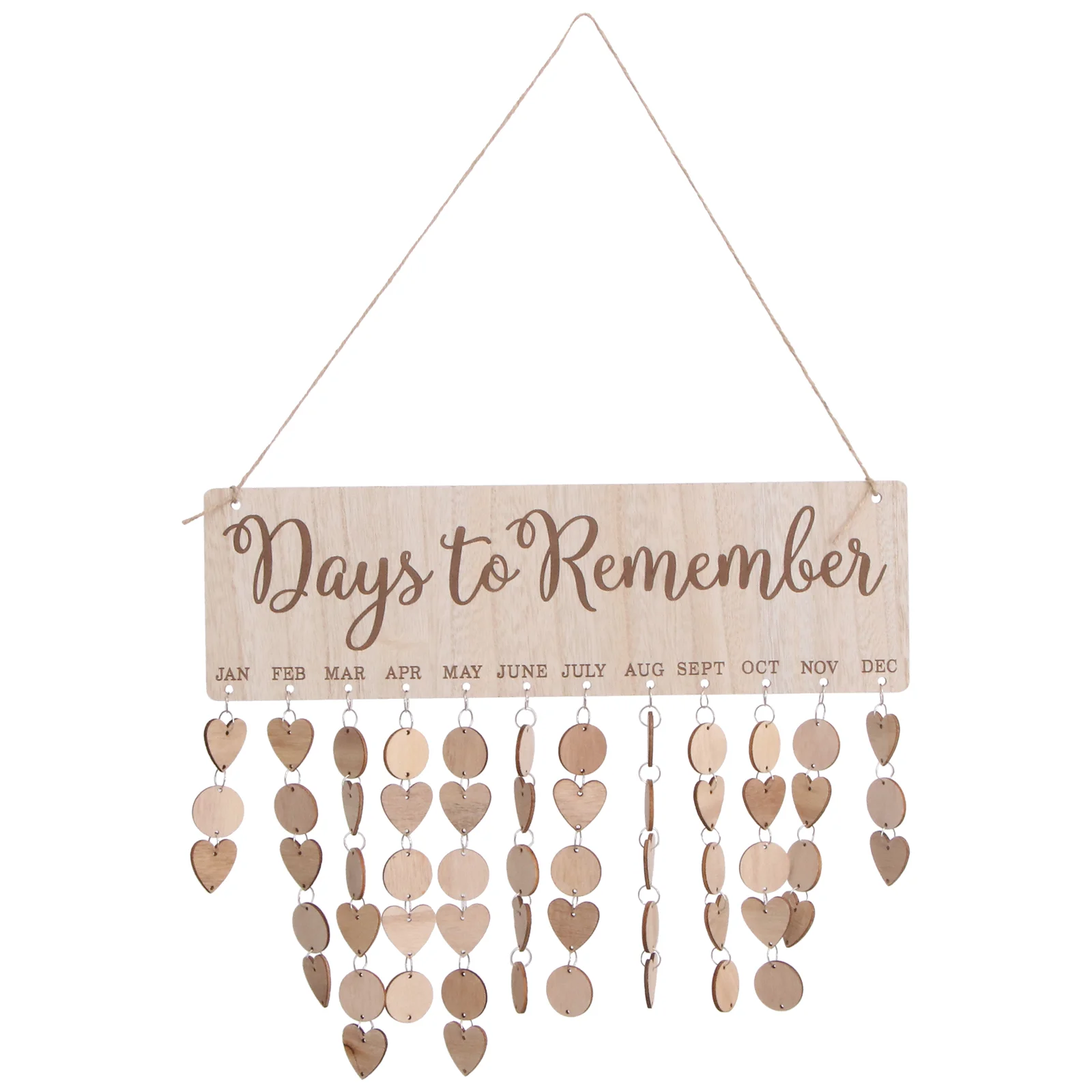 

Calendar Birthday Reminder Board Wooden Family Hanging Plaque Wall Tags Diygift Sign Anniversary Woodfriends Rustic Artfarmhouse