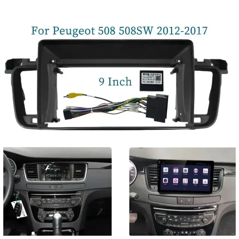 Для Peugeot 508 508SW 2012-2016 9-дюймовая Автомобильная рамка адаптер CAN-шина декодер Android