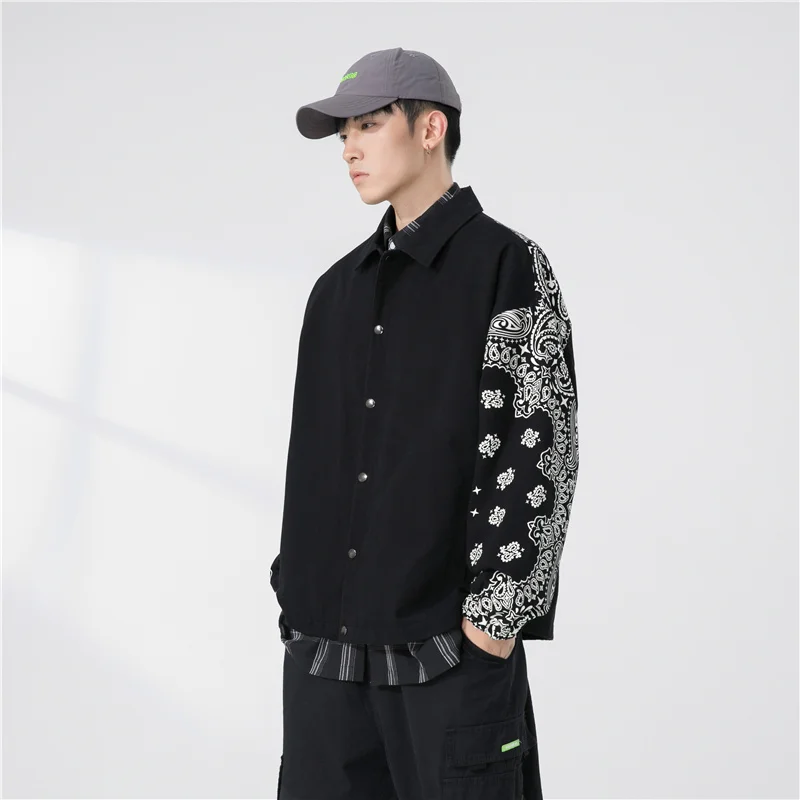 In the Early Autumn of 2022 New Students' Street Clothes Were Printed with Simple and Loose-fitting Fashion Cotton Pocket Jacket