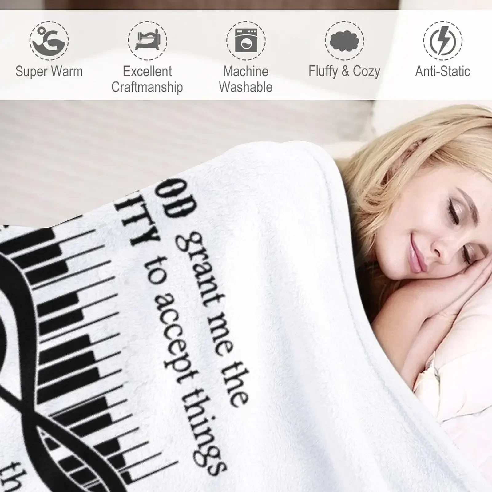 God Serenity Grant Me The To Ccept Things Одеяло для фортепиано детских украшений Плед на диван