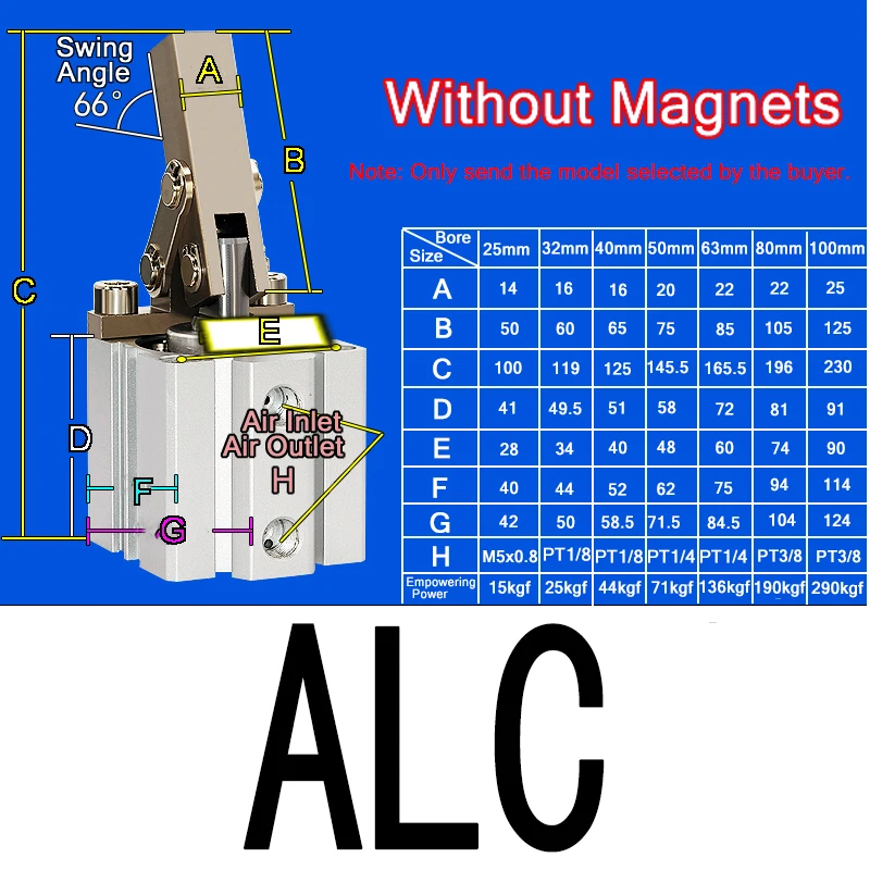 

ALC JGL JLC-25/32/40/50/63 Рычаг зажимного цилиндра