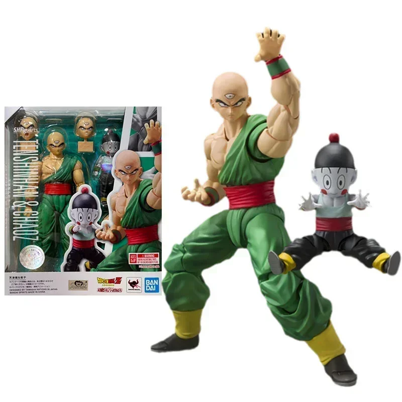 Фото Bandai S.H.Figuarts, оригинальный набор Dragon Ball Z Tien Shinhan Chiaotzu, модель аниме, экшн-фигурки, игрушки для детей, подарки №3