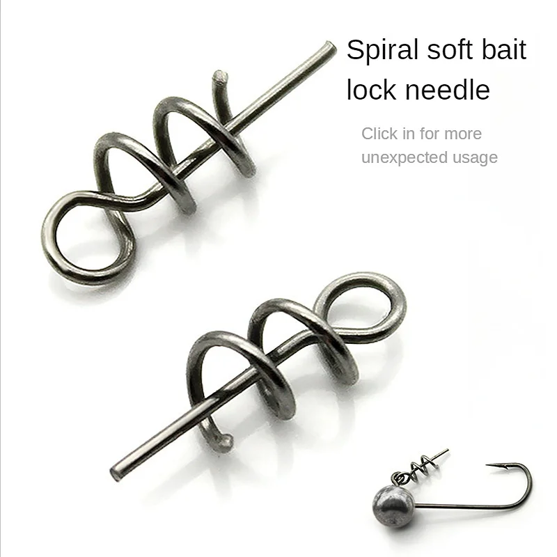 

1000Pcs Lot Spring Lock Pin Crank Hook Fishing Connector Stainless Steel Swivels&Snap Soft Bait Accessories Pesca Tackle