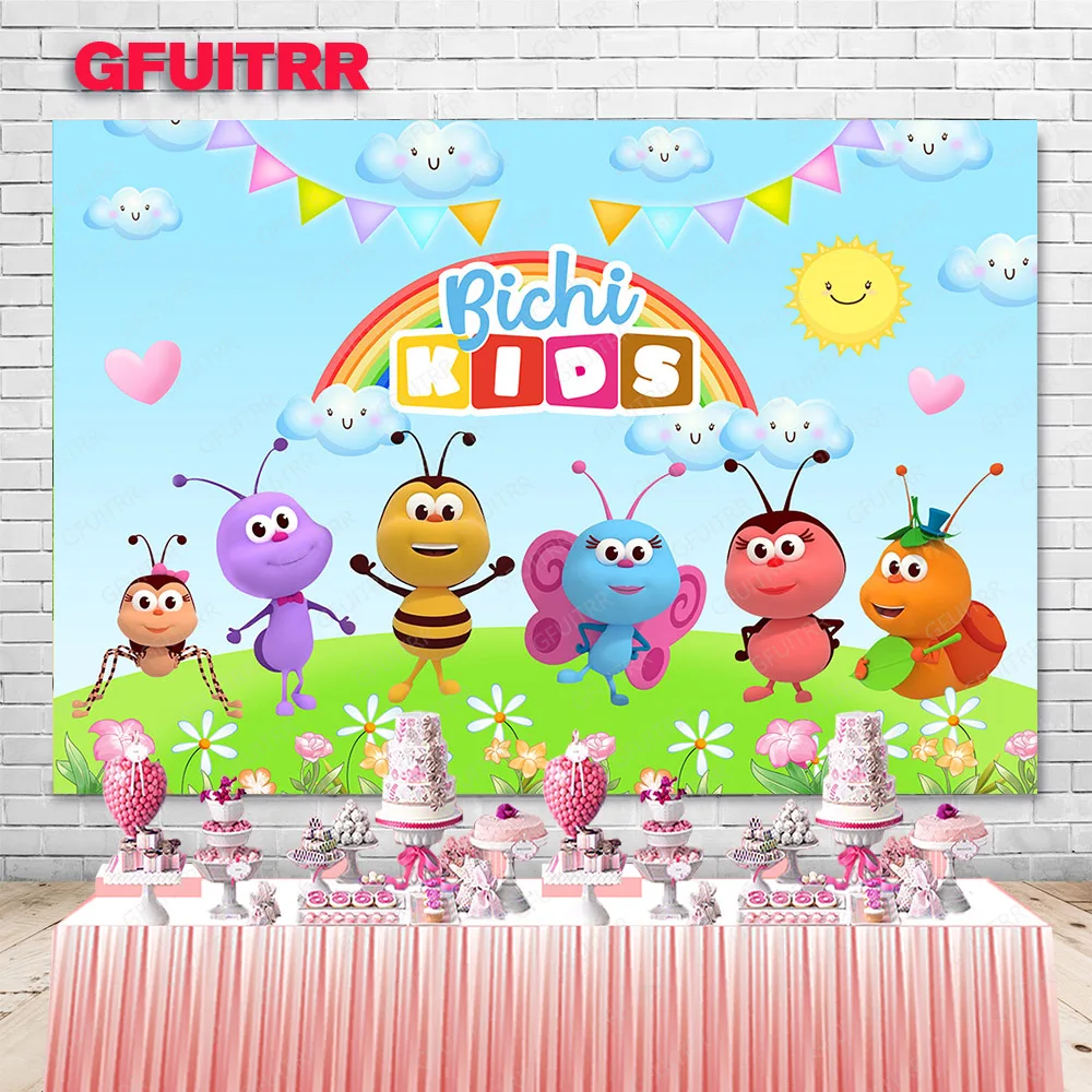 Bichi детский фон дети девочки 1-й День рождения фото украшение пчела цветок фотография фон стенд реквизит баннер на заказ