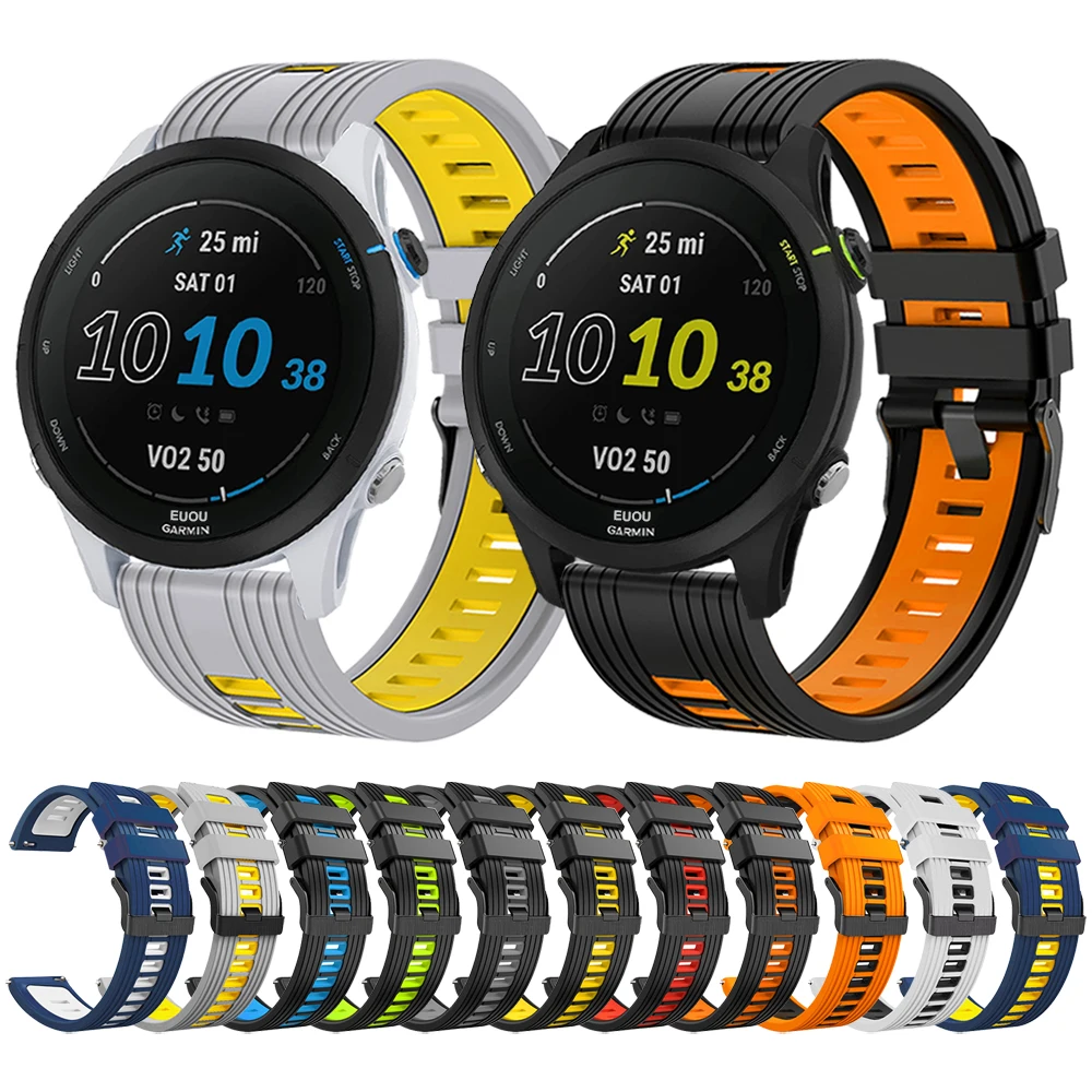 

22mm Watch Band For Garmin Forerunner 255 Music/Venu2 Venu 2 45MM/Vivoactive 4 Smartwatch Silicone Strap Watchband Bracelet