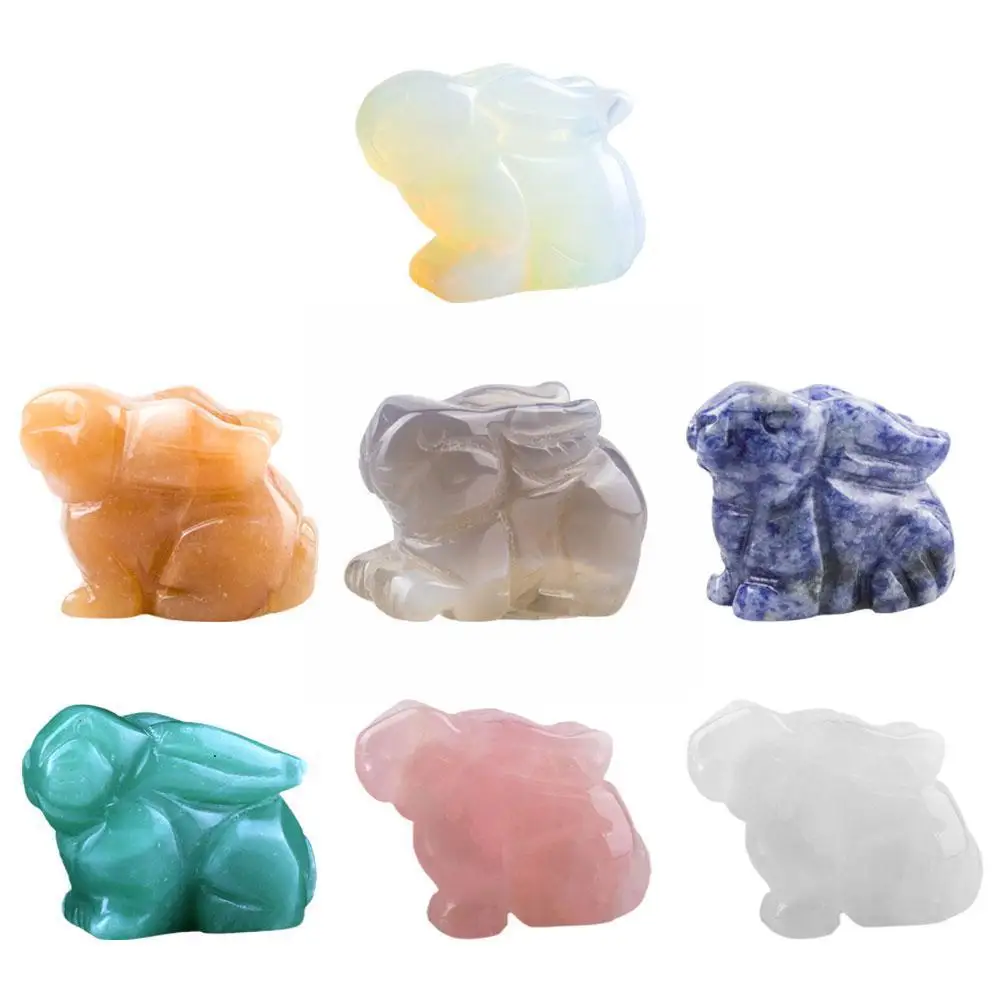 

1,5/2 дюймовый мини-кролик, натуральный кристалл, искусственный кварцевый декор, флюорит, кролик рейки, фигурка камней для дома An G1S5