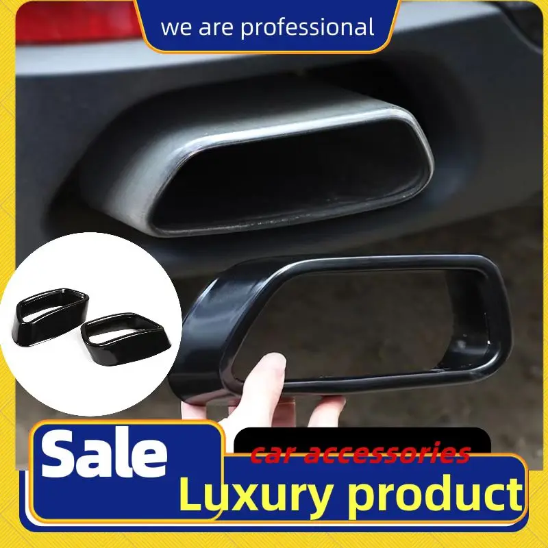 

For BMW X5 F15 2014-2018,X6 F16 2015-2018,Black Stainless Car Tail Muffler Exhaust Pipe Output Cover Parts (For Normal Version)