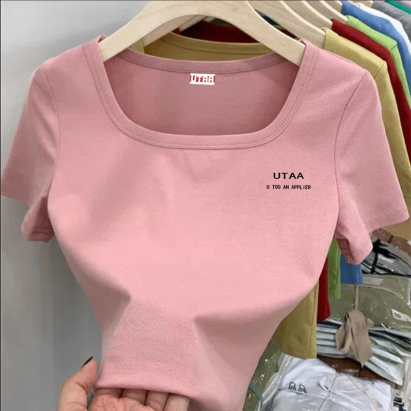 23 Golf T-shirt Women's Fashion Summer Cotton Golf Top Brand Logo UTAA Golf Short Sleeve Fashion Street Golf Apparel