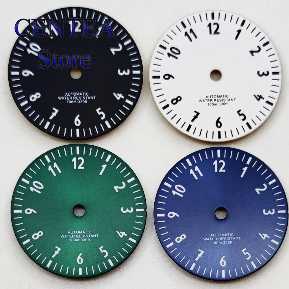 Циферблат RICHUS 29 мм зеленый светящийся черный синий белый циферблат для часов NH35