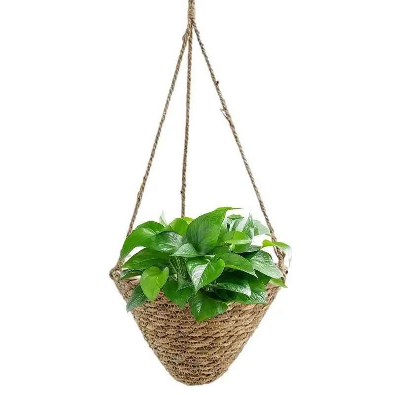 

woven hanging plant pot Rattan Planter Triangle Baskets For Indoor And Outdoor Plants Perfect For Flower Pots Cover Room Decor