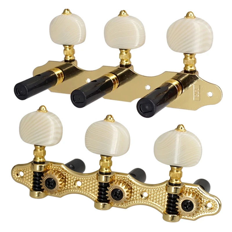 

1:18 Acoustic Guitar Machine Heads Guitar String Tuning Pegs Key 3L3R Guitar Tuners Keys Replacement Accessories