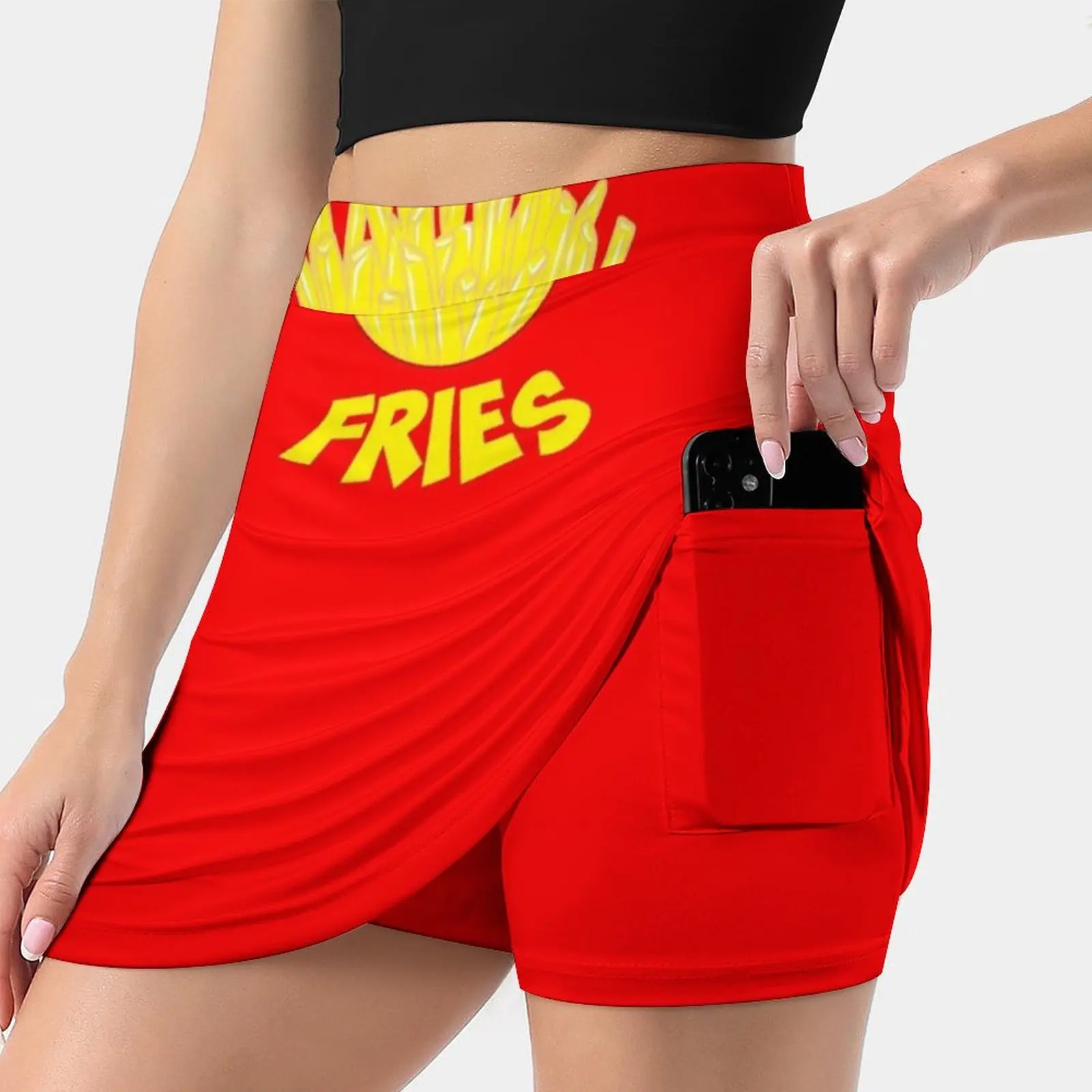 

Забавная рубашка с картофелем фри костюм на Хэллоуин рубашка с картофелем фри Женская юбка с карманом винтажная юбка с принтом трапециевидные летние юбки