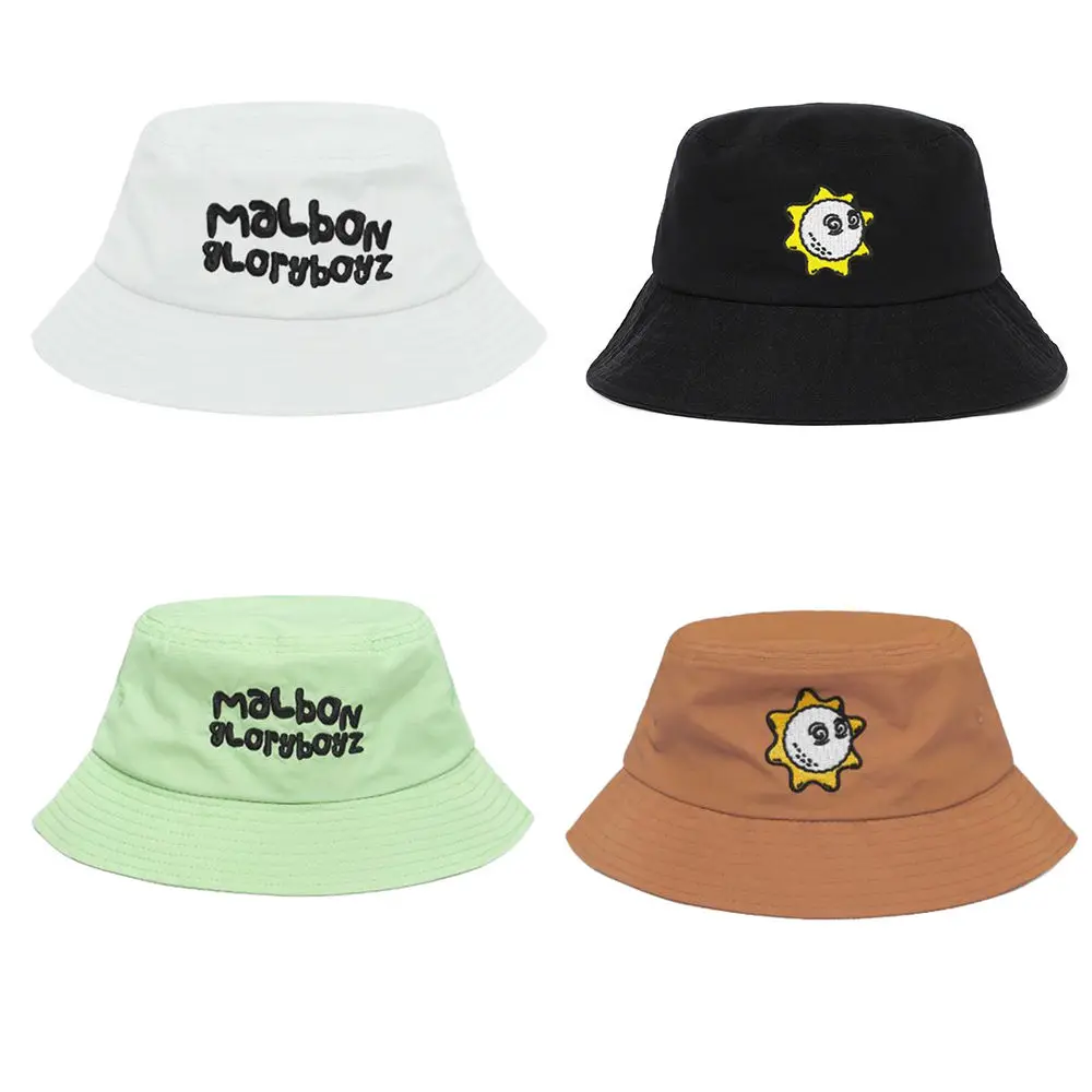

골프 장비High Quality Sunflower New Stock Pure Cotton Breathable Summer Golf Hat Embroidery Sports Outdoor Sunshade Fisherman Hat