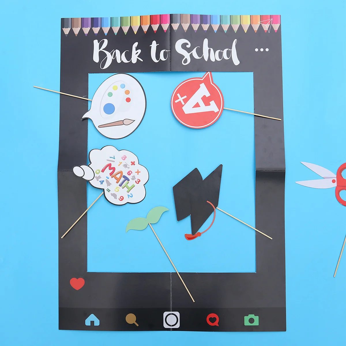 

30 Pcs Message Board Party Photo Props Accessories Makeup School Season Cartoon