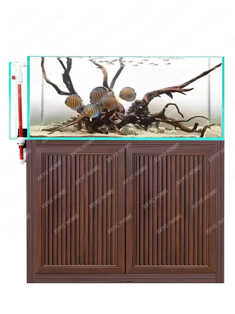 

Аквариум Lanshou для гостиной, аквариум для морской рыбалки с белым дном, аквариум для офиса, аквариум для травы, Экологический интеллект, маленький и средний