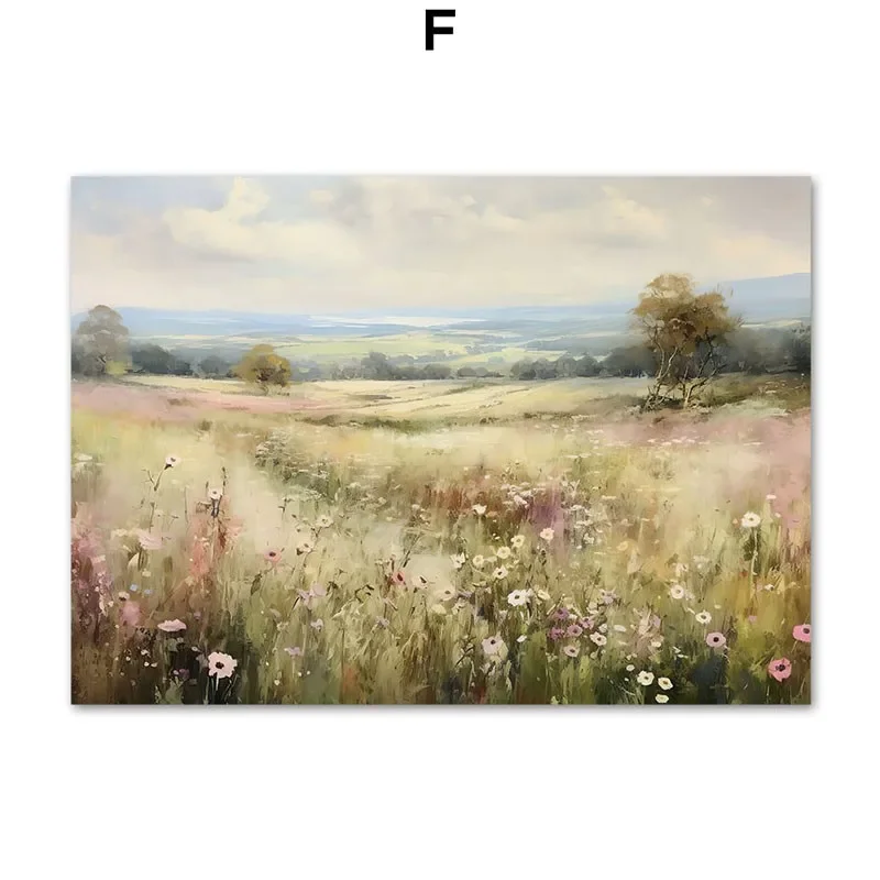 Винтажная картина маслом 19 века, пейзаж, английская сельская местность, холст с принтом, ботанические настенные панно для декора гостиной живопись первая половина xx века каталог н р том 12