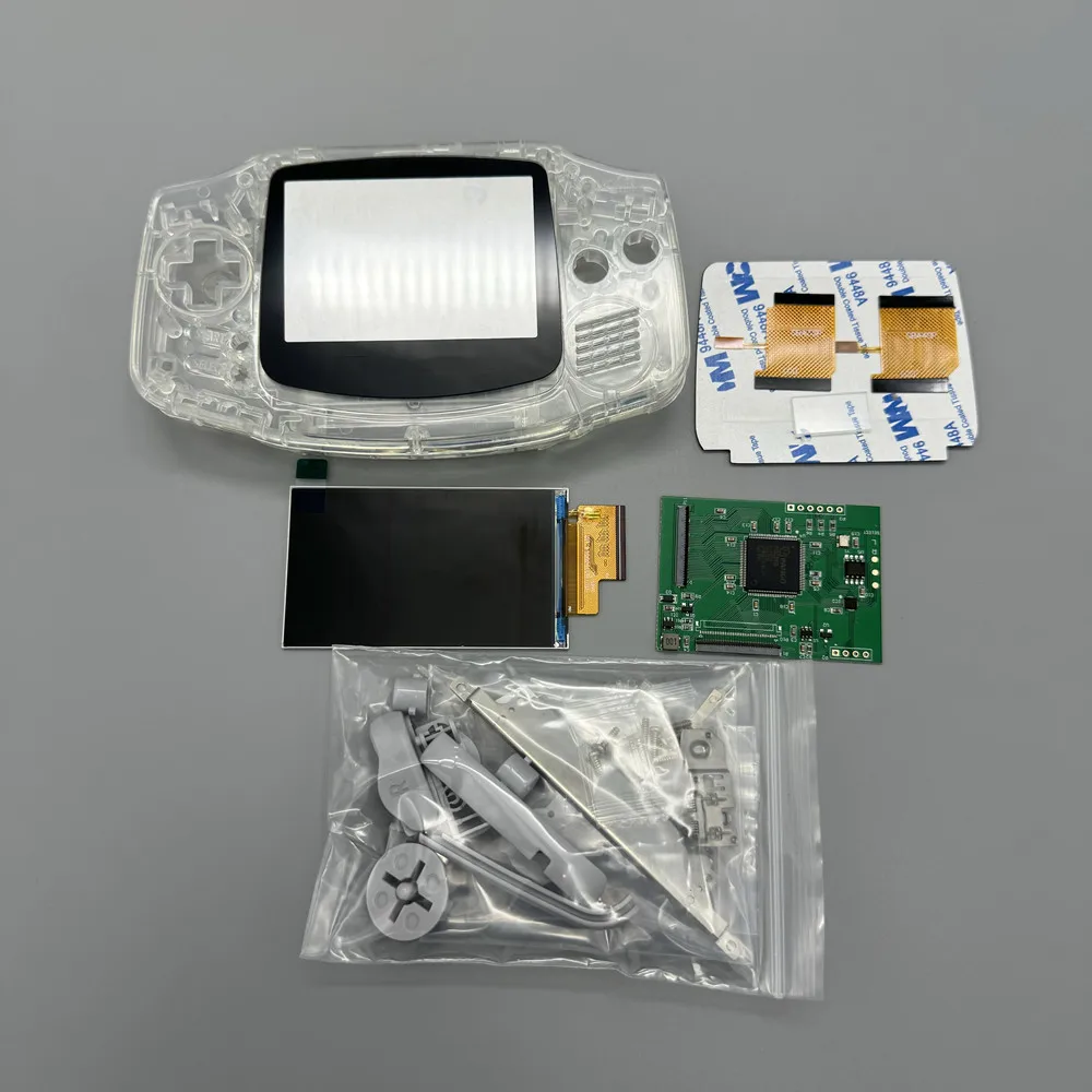 Фото 2.9'' IPS LCD-экран для GBA, не требует обрезки корпуса, простая установка, 2.9'' IPS-экран высокой яркости и комплект корпуса для Gameboy Advance GBA. №3