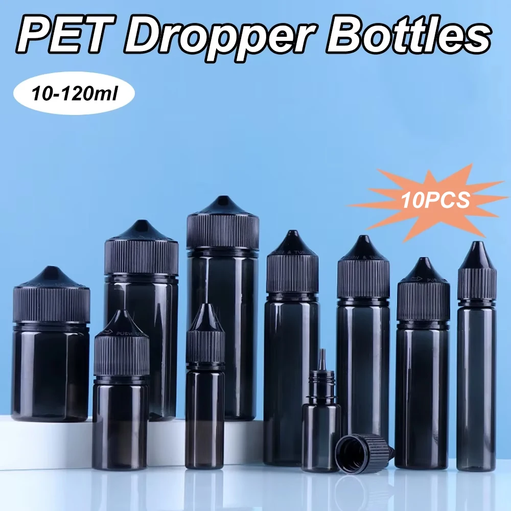 10 шт. 10-120 мл пустые пластиковые сжимаемые портативные бутылки-капельницы