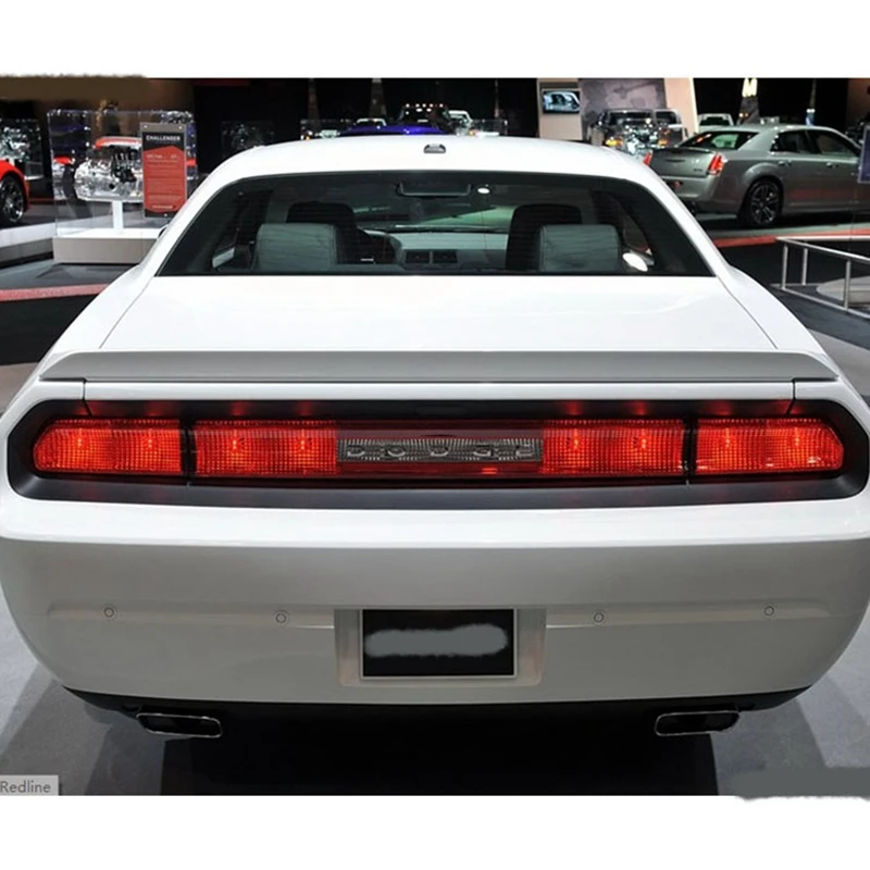 For Dodge Challenger 2008-2015 Auto ABS Plastic Unpainted Primer Color Rear Trunk Boot Wing Spoiler Car Styling Accessories