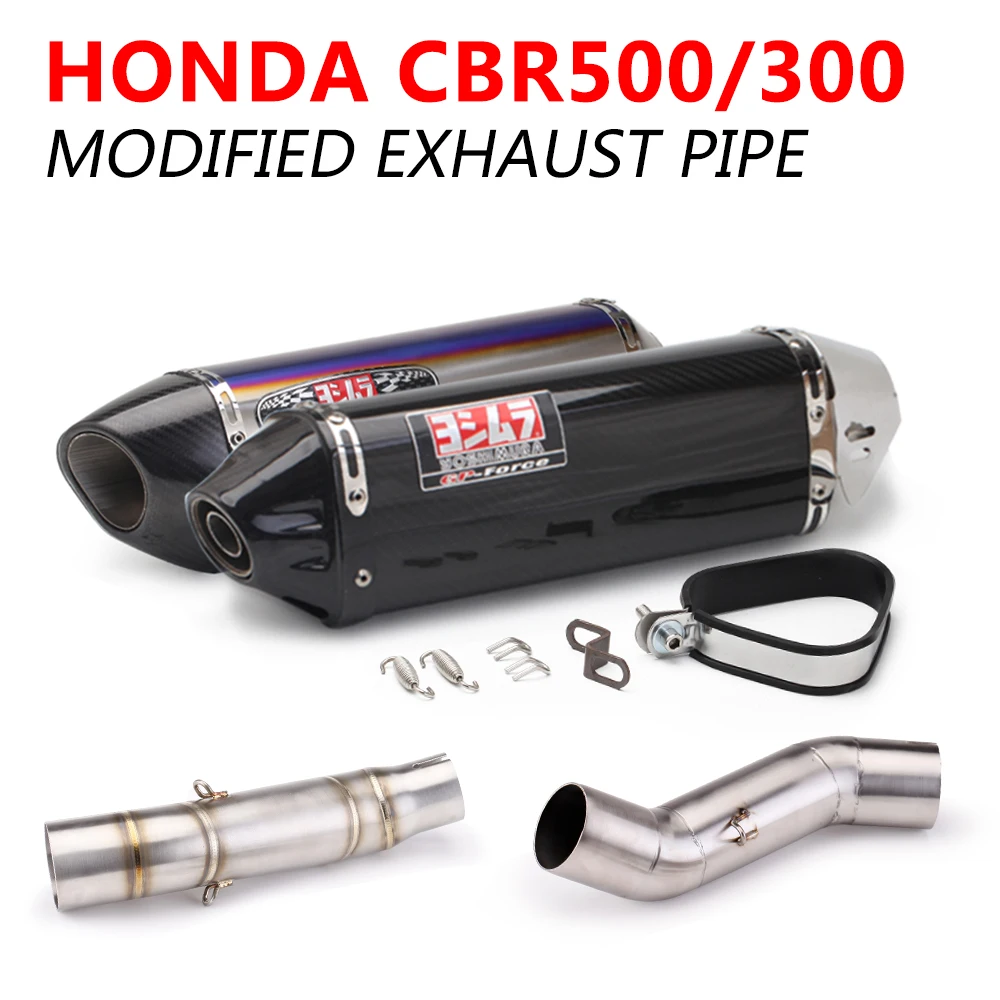 

Suitable for Honda motorcycle CBR300 CBR400 CBR500F model stainless steel exhaust pipe modification