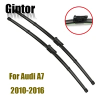 gintor for audi a7 2010 2011 2012 2013 2014 2015 2016 auto car windscreen wiper blades natural rubber fit push button arms 1pair