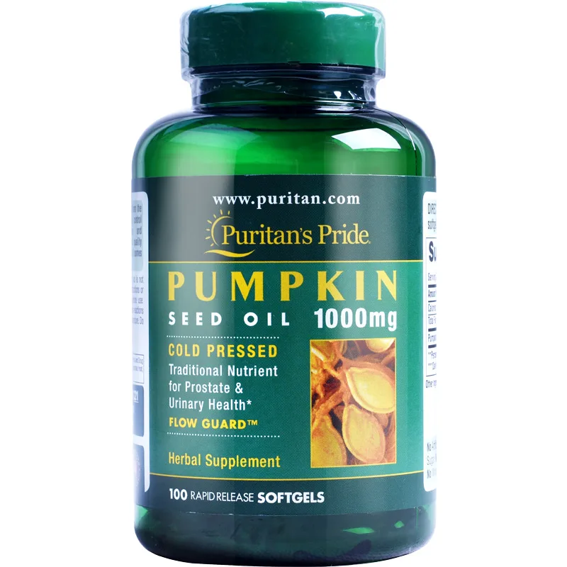

Free shipping Pumpkin Seed Oil 1000 mg 100 softgels COLD PRESSED Traditional Nutrient for Prostate & Urinary Health