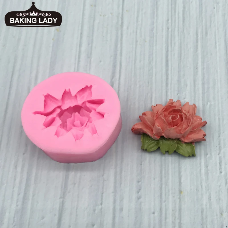 

MNYB Blooming rose silicone mold flower bud diffuser aromatherapy gypsum candle mold Chocolate Fondant Jelly Candy Making Form