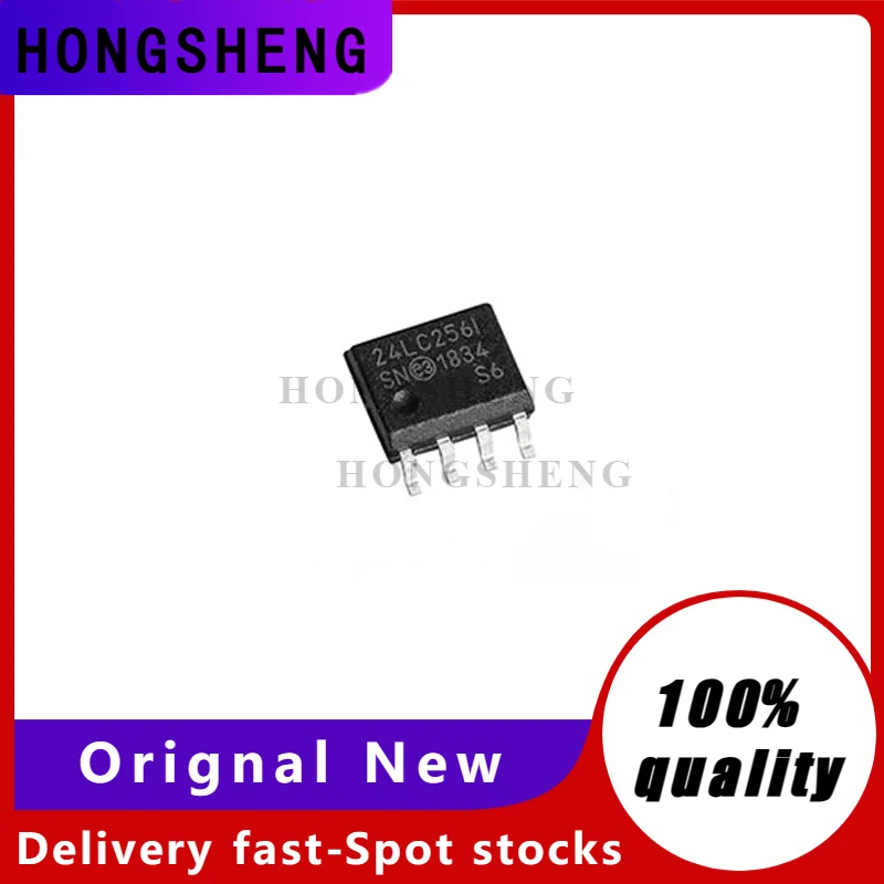 

10pcs/lot 24LC256-I/SN 24LC256 Silkscreen 24LC256I SOP-8 microcontroller IC can be used for burning