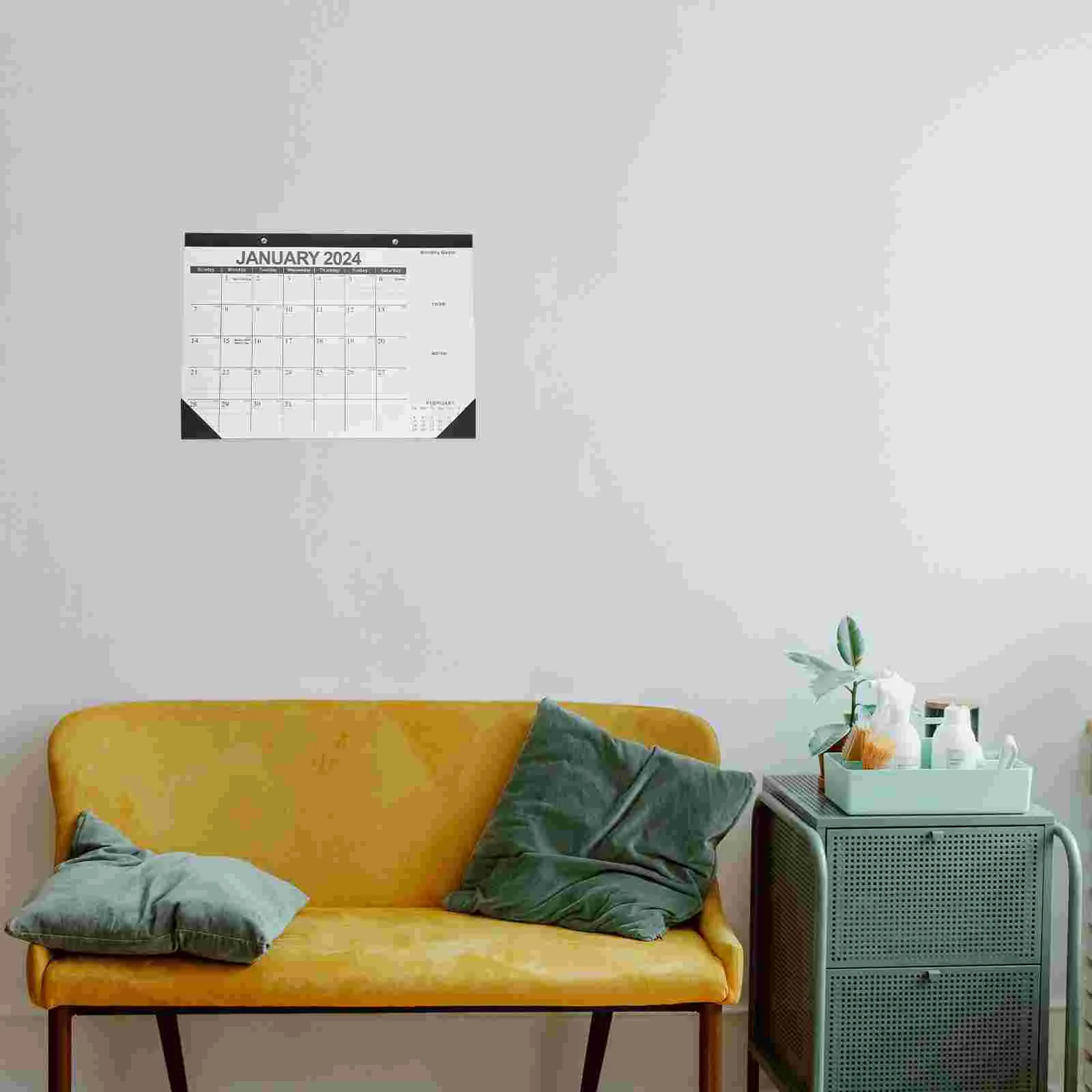 

Calender English Calendar Office Hanging 2024-2025 Wall Household Products Home Accessory Monthly