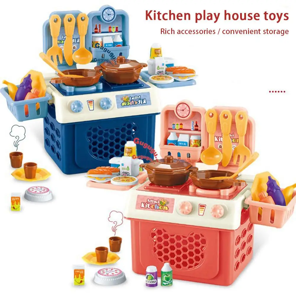 

Mini Kitchen Toys Sets Realistic Children Play House Simulation Cooking Kitchenware Toys Gifts For Boys Girls
