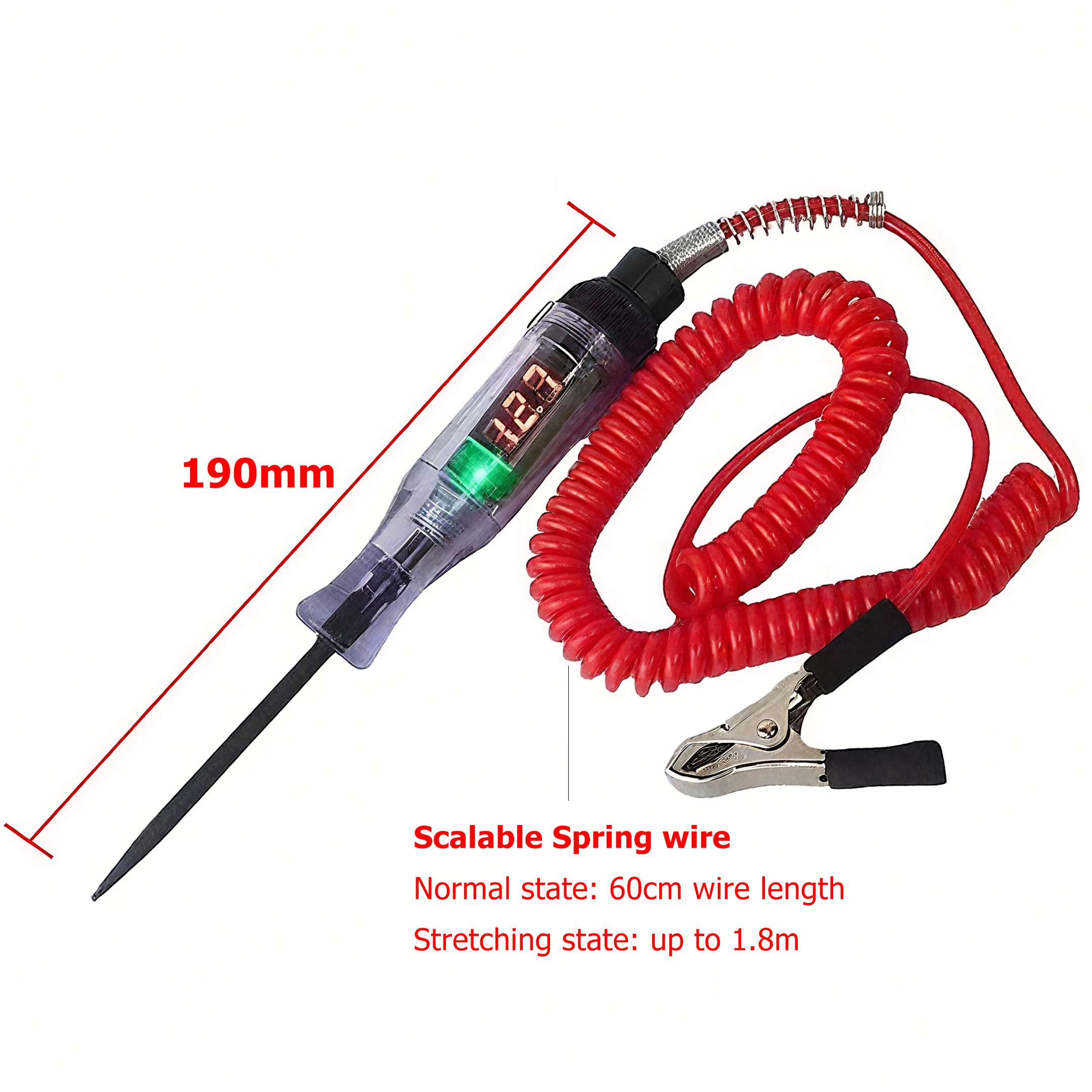 

Автомобильный тестер напряжения 6В 12В 24В