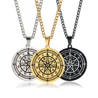 dooyio stainless steel moon wheel necklace for women 12 constellation zodiac sign protection wiccan jewelry amulet