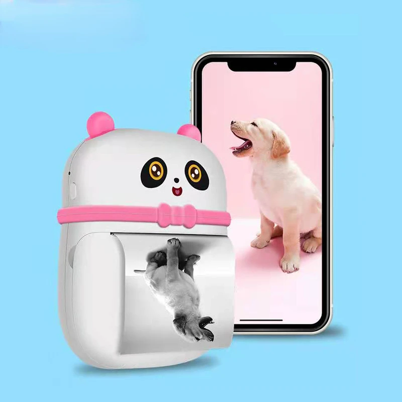 

Portable Thermal Printer Paper Photo Pocket Thermal Printer 57 mm Printing Wireless Bluetooth Printers Home Fast Printing