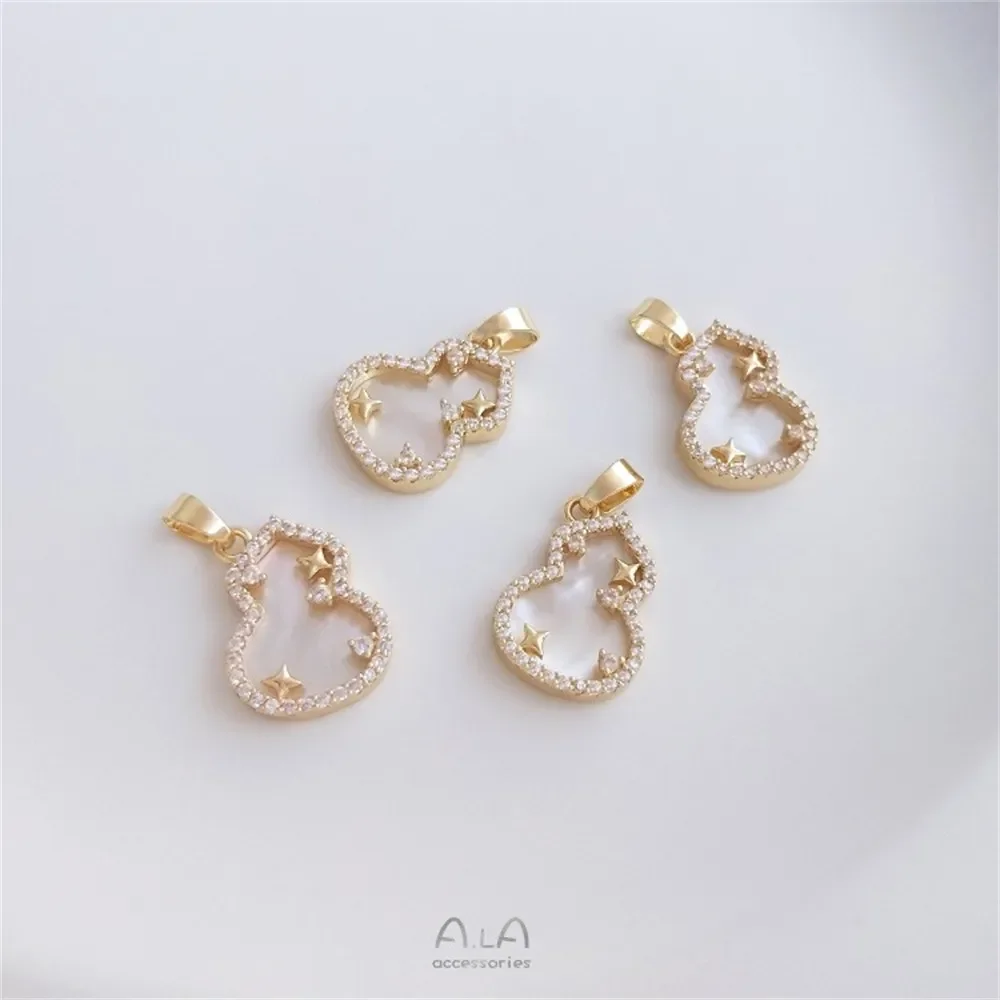 Инкрустированная натуральная материнская ракушка 14-каратное золото обернутая