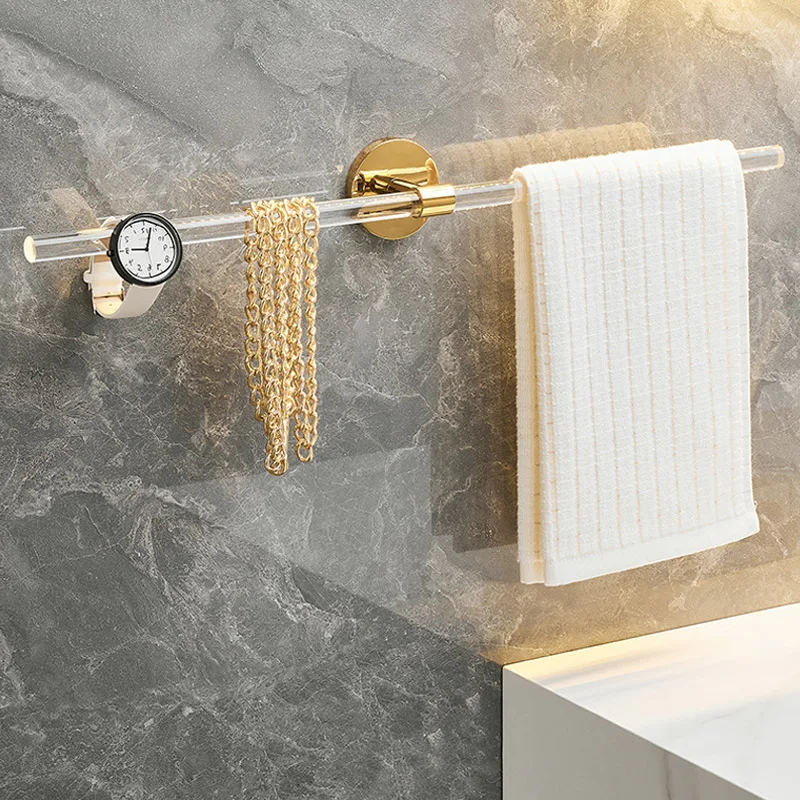 

Black Stainless Steel Bathroom Single Towel Shelf Rack Holder Bath Towel Hanger Bar Morden DesignTowel Rail Bathroom Accessories