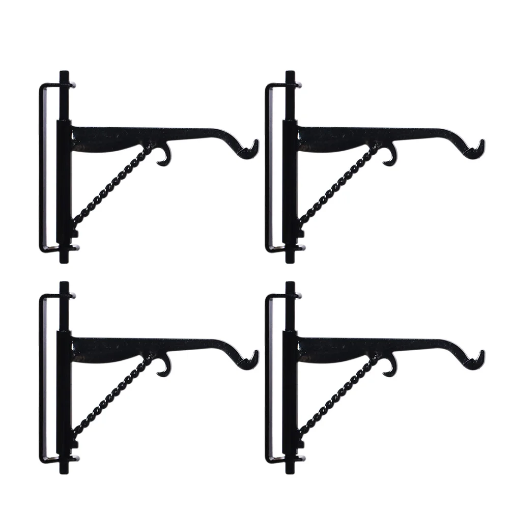 

4Pcs Mini Hooks House Hanger Miniature Iron Hook Dollhouse Supplies