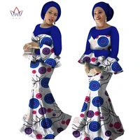 new spring skirt set african designed traditional print clothing plus size skirt set evening outfits with free head scarf wy2251