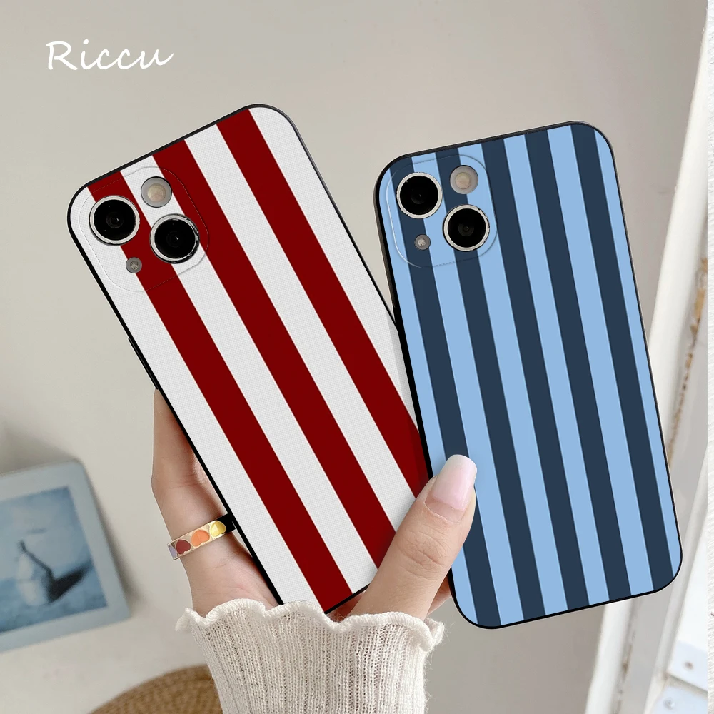 Чехол для телефона Milan для iPhone 14 13 11 12 Pro XS MAX mini iPhone 8 7 6 6s Plus X 2020 XR с модным дизайном полоски.