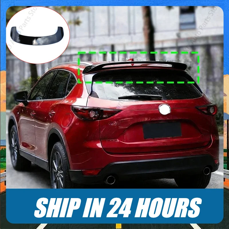 Фото Новый задний спойлер на крышу для Mazda CX5 2017-2024, внешний аэродинамический аксессуар для крышки багажника, элементы обвеса. №1