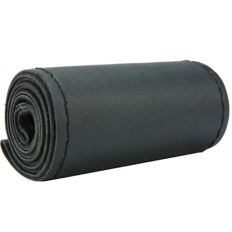 

Чехол для руля из натуральной кожи, с иглами и ниткой, 38 см