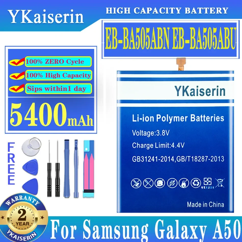 Портативный аккумулятор YKaiserin EB-BA505ABN EB-BA505ABU 5400 мАч для Samsung Galaxy A50 A505F SM-A505F