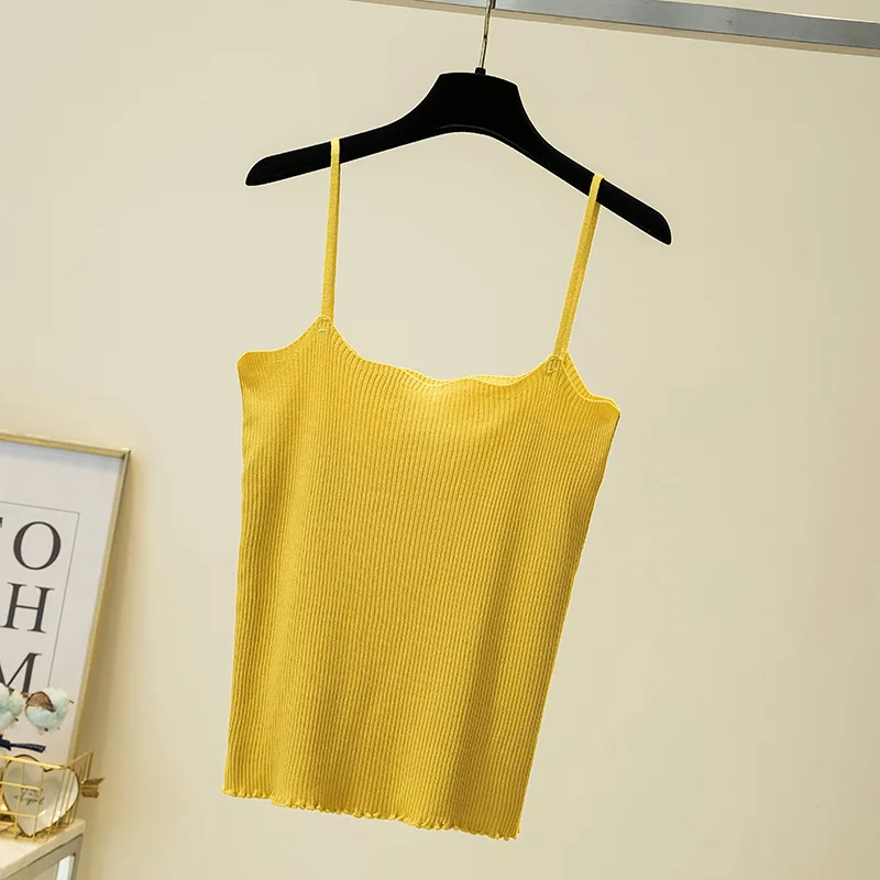 

2023 Summer New Fashion Women Camisole Sleeveless Strappy Neck Tunic Vest Ladies Bandage black