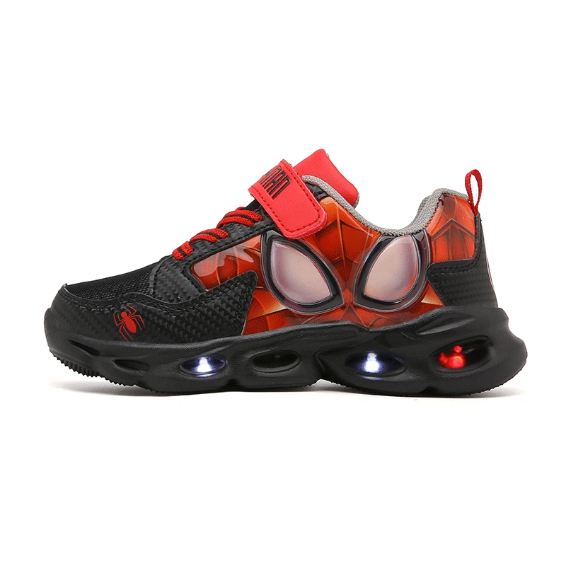 

Baby Girls LED Light Shoes Cartoon Frozen Spiderman Mickey Mouse Sneakers Children Casual Spring Autumn Boys Sport Flash Shoes