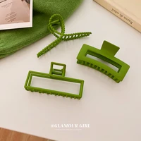 korean simple green geometric cross hairpin cute trendy shark clip clip fashion daily hair accessories headdress
