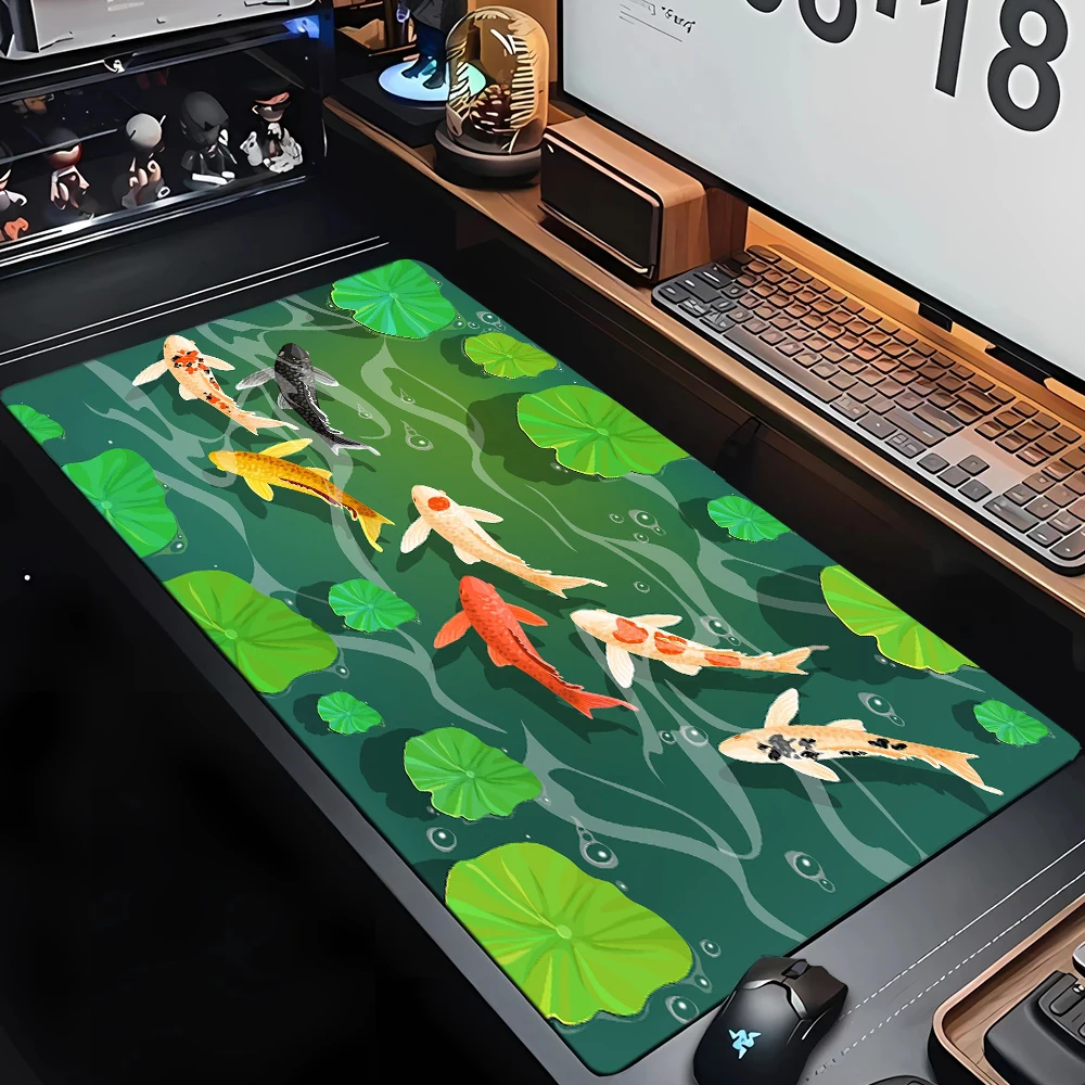 Коврик для мыши Koi in the Pond новый большой компьютерный офисный игровой настольный
