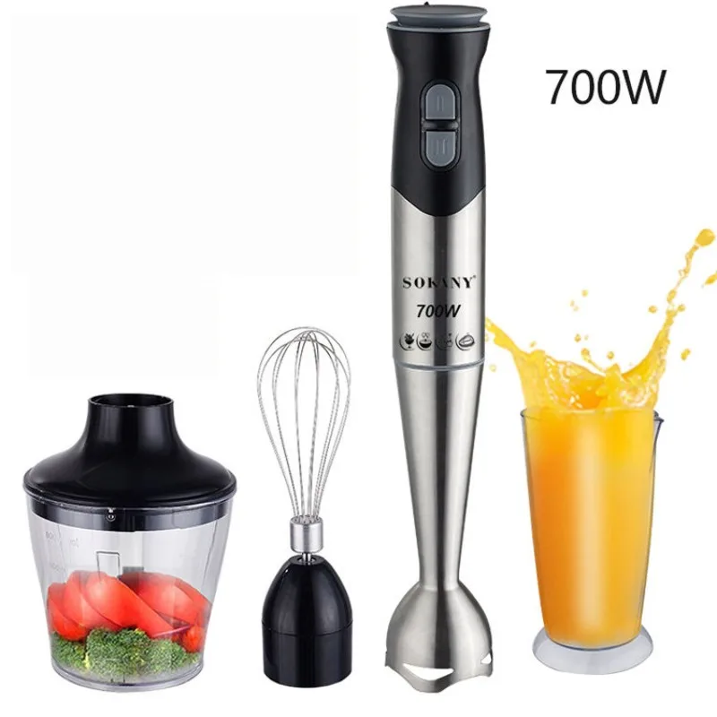 

Immersion Handheld Blender, 4-In-1 Stainless Steel Handheld Blender Stick Mixer with Egg Whisk, Beaker & Chopper Bowl