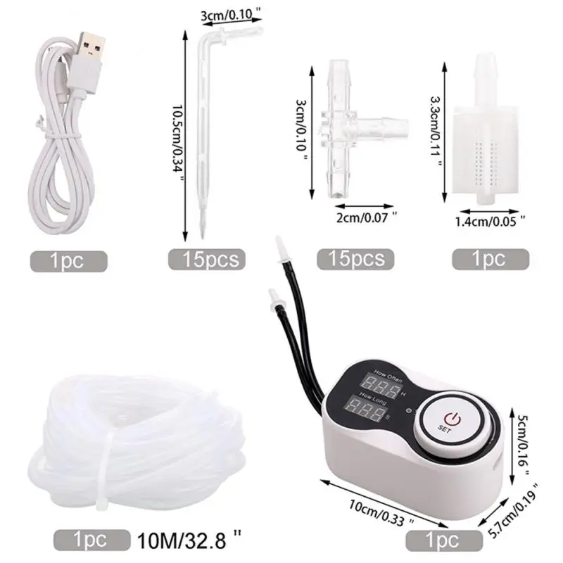 

Smart Drip System Automatic Timer Watering Device Garden Potted Plant Flower Water Pump Controller Home Sprinkler Gardening Tool